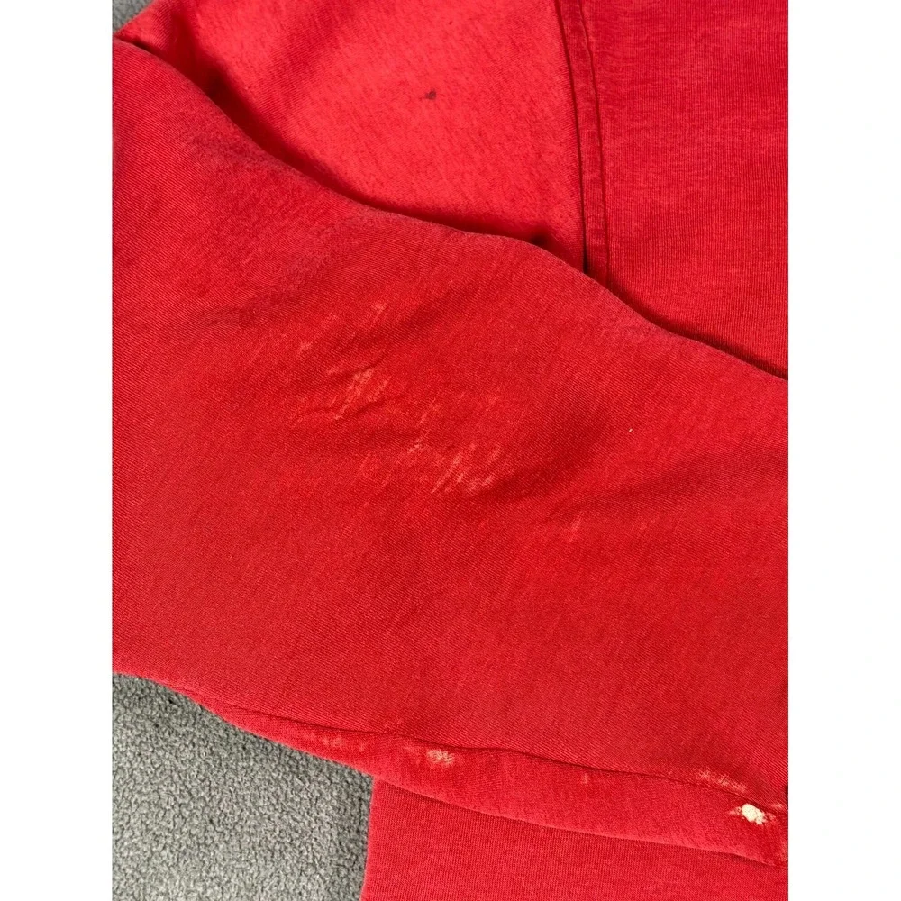 VTG Tony Hawk Hoodie Boys L (14-16) Red Embroidered Rhino Sherpa Lined Full Zip